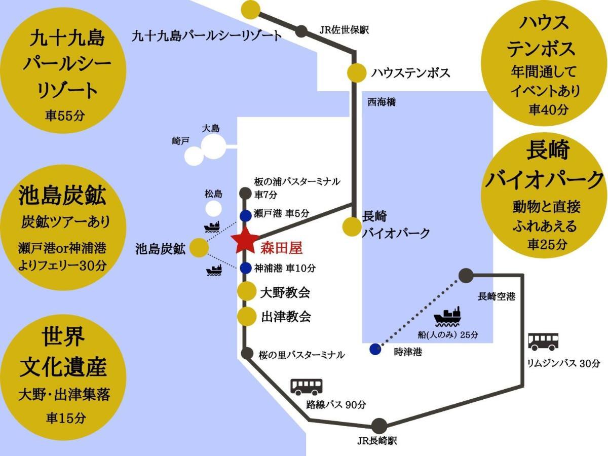 Saikai Yukinoura Guest House Moritaya מראה חיצוני תמונה